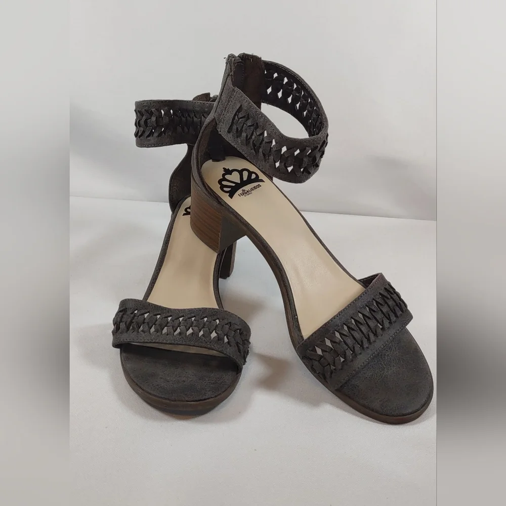Fergalicious Fergie Phoenix Women's Open Toe Block Heel Sandals 8.5